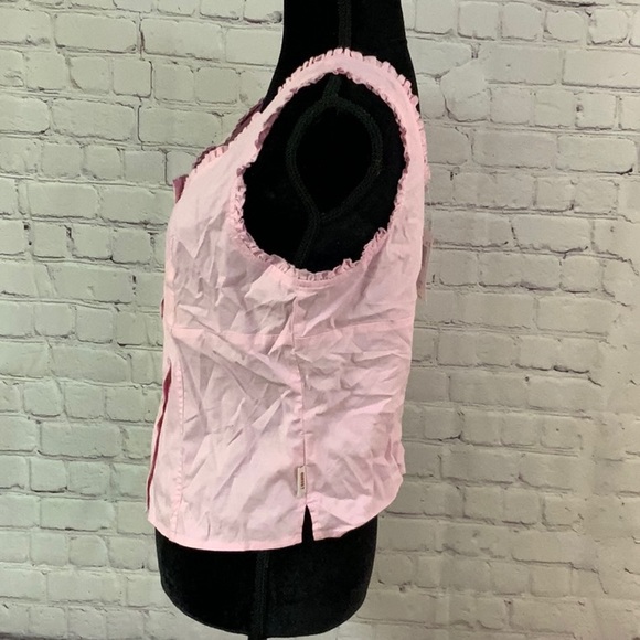 NWT Guess Baby Pink Corset button tank Extra Large - Picture 3 of 7